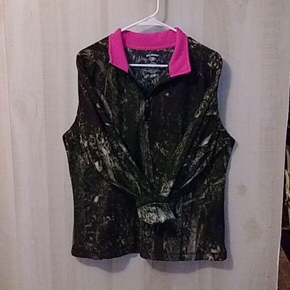 Reel Legends Half Zip Jacket Camo Pink L - Picture 1 of 4
